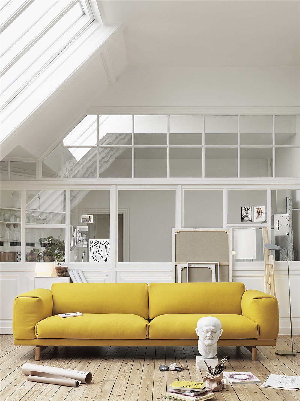 Rest Yellow Hallingdal 457 Leaf Floor Lamp 150