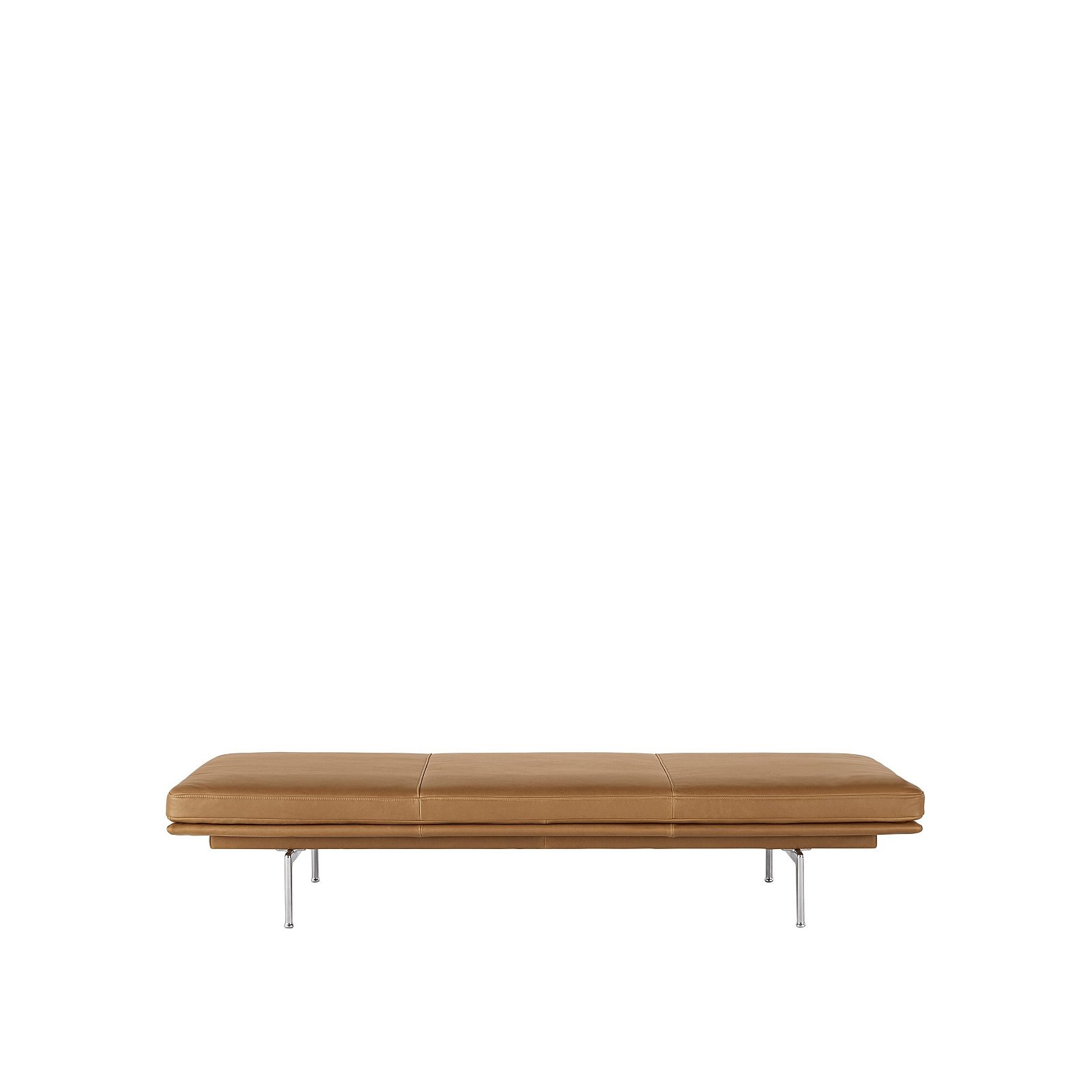 Outline daybed refine leather cognac aluminum Muuto 5000x5000 150